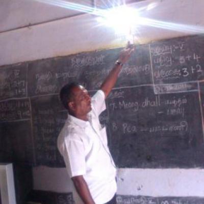 Class In Progress In Solar Light