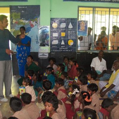 Nambirajan Selco Tn Explaining The Features Of The Solar System To The Villagers