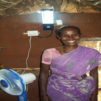 Solar Lighted Hut