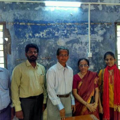 Guests In The Solar Lighted Classroom