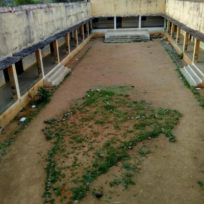 School Courtyard India Map In Grass