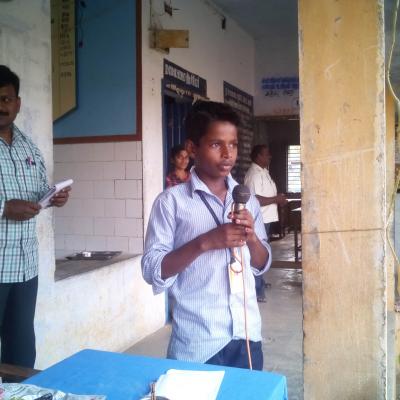 School Student Presenting Thanksgiving Address