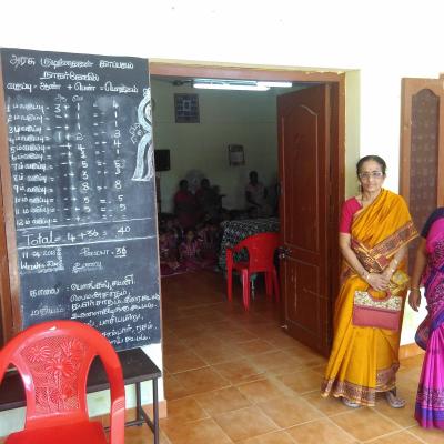 Mrs Vparthasarathy With The Warden Of The Childrens Home