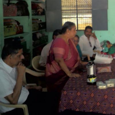 Dr. Nirmala Venkatapathy Treasurer Madurai Guild Of Service Addressing The Gathering